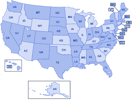 Map of the United States